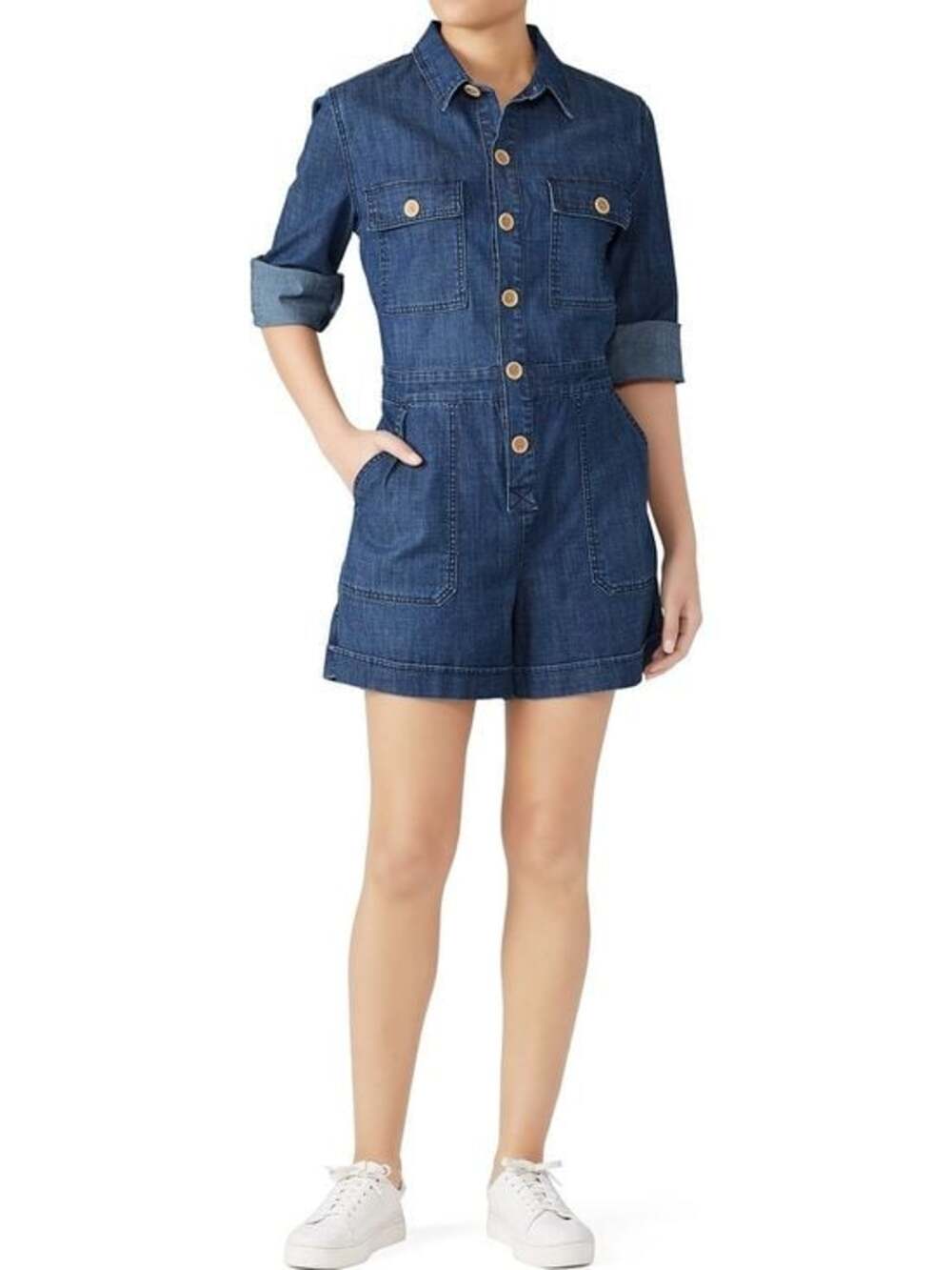 Sanctuary Coronado Denim Surplus Romper Size Large